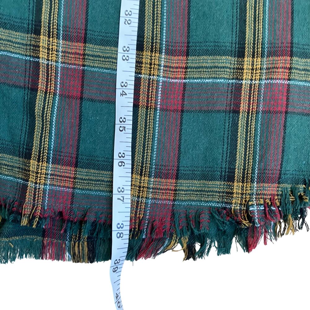 Umgee Sz XL Boho Oversized Patchwork Plaid Button Down Shirt Dress Tunic Raw Hem - Picture 15 of 16
